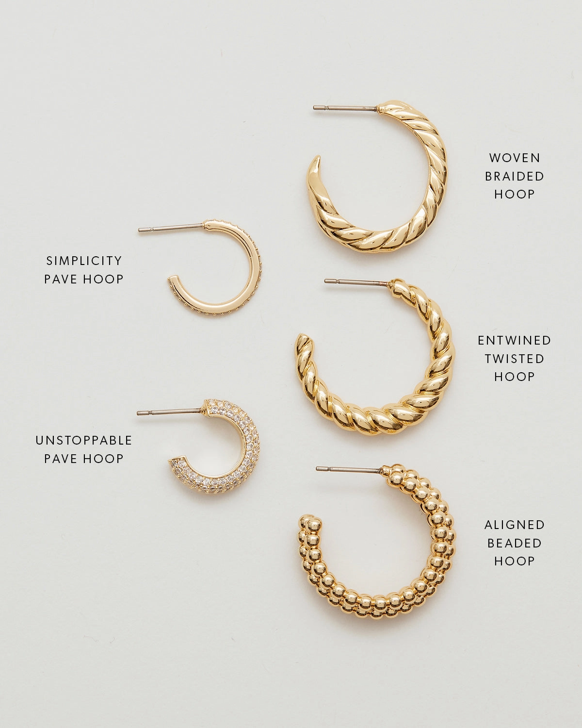 Entwined Twisted Hoop Earrings