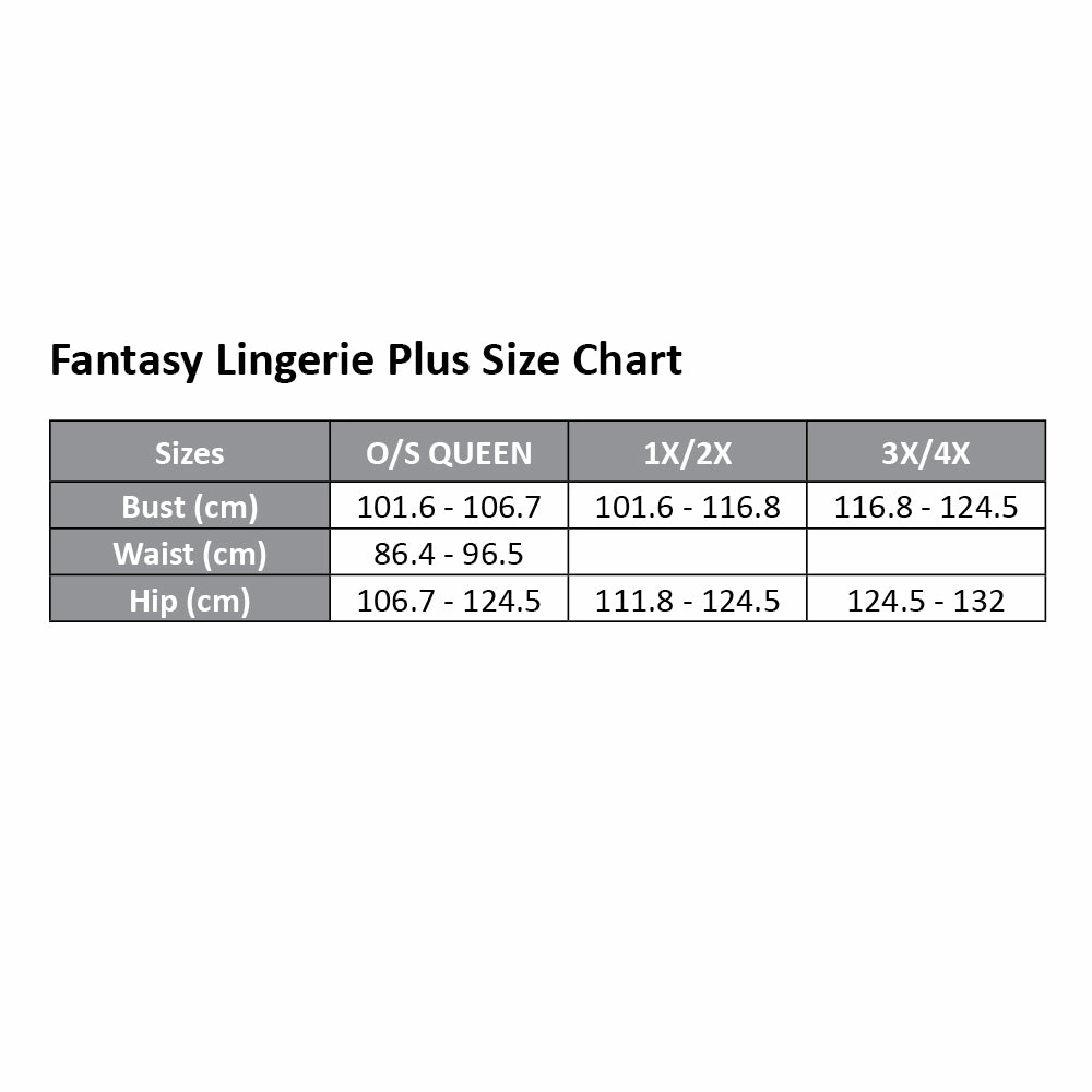 Fantasy Lingerie Blushing Beauty Gartered Lace Bodystocking - Curvy