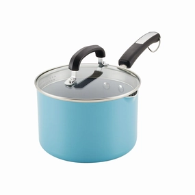 Farberware Eco Advantage Ceramic Aluminum Dishwasher Safe Non-Stick Sauce Pan - AQUA ONE SIZE