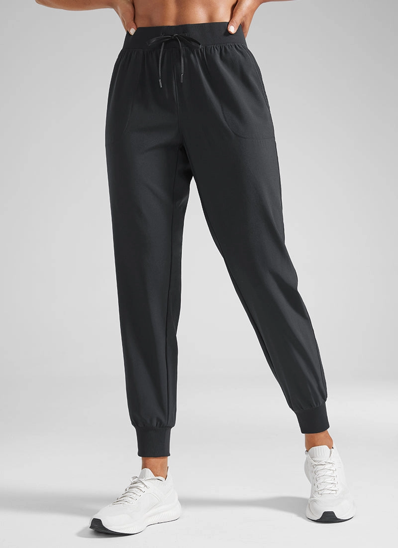 Feathery-Fit Drawstring Jogger with Pockets 28'' - Flat Waistband