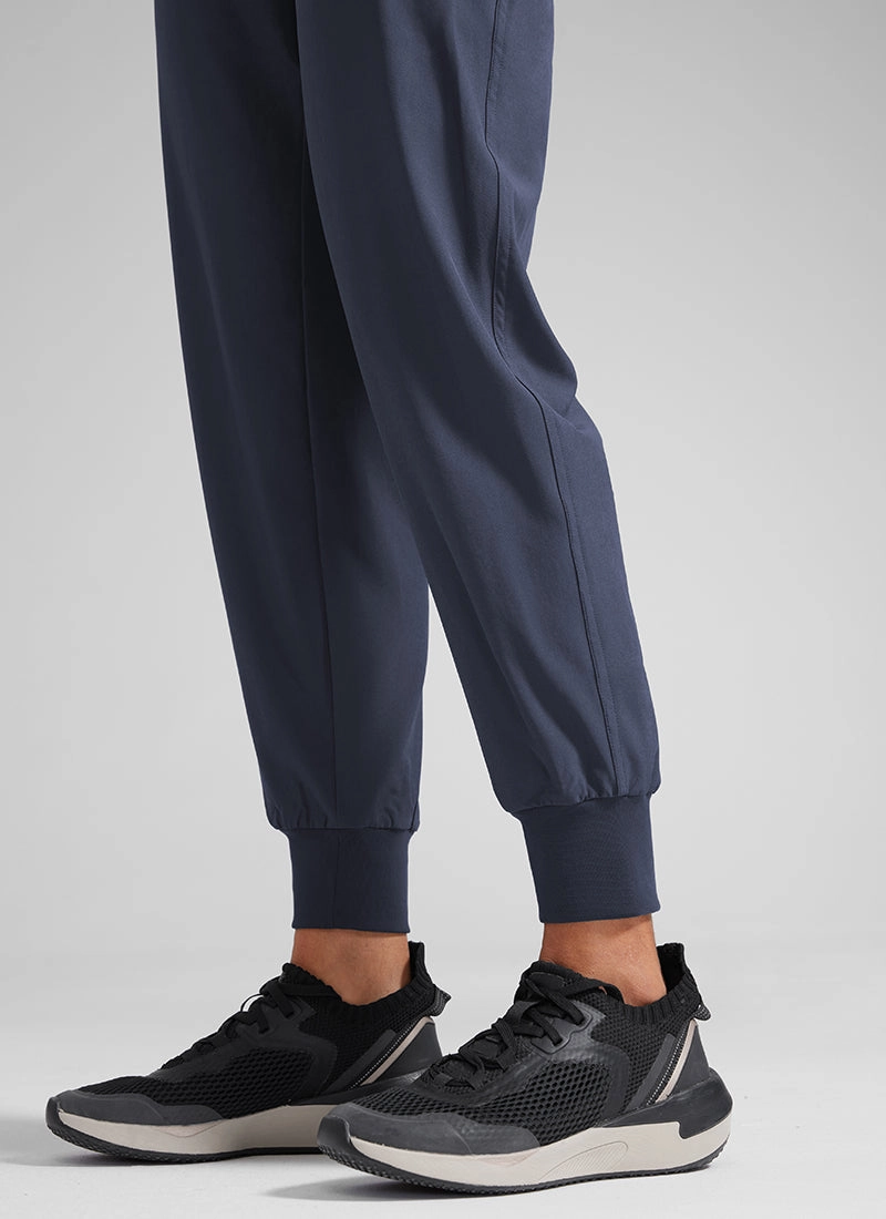 Feathery-Fit Drawstring Jogger with Pockets 28'' - Flat Waistband