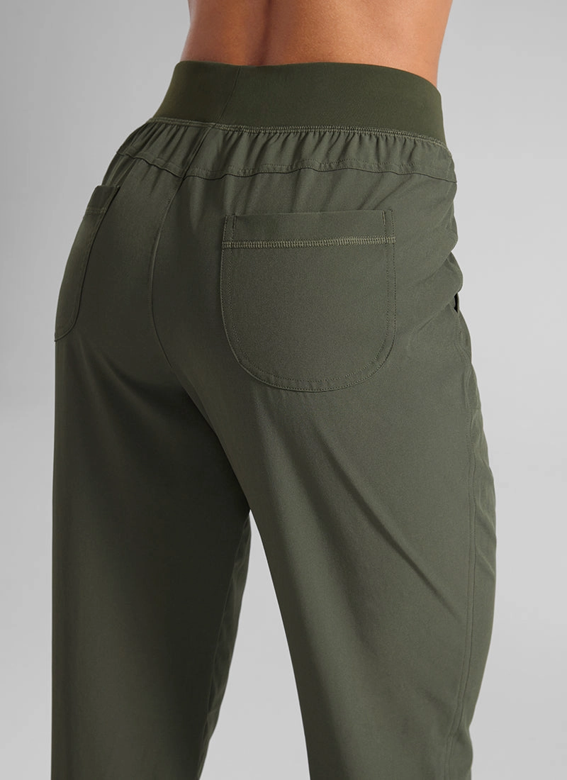 Feathery-Fit Drawstring Jogger with Pockets 28'' - Flat Waistband