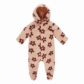 Fleece Jumpsuit - Pink Daisy - Rose - FINAL SALE