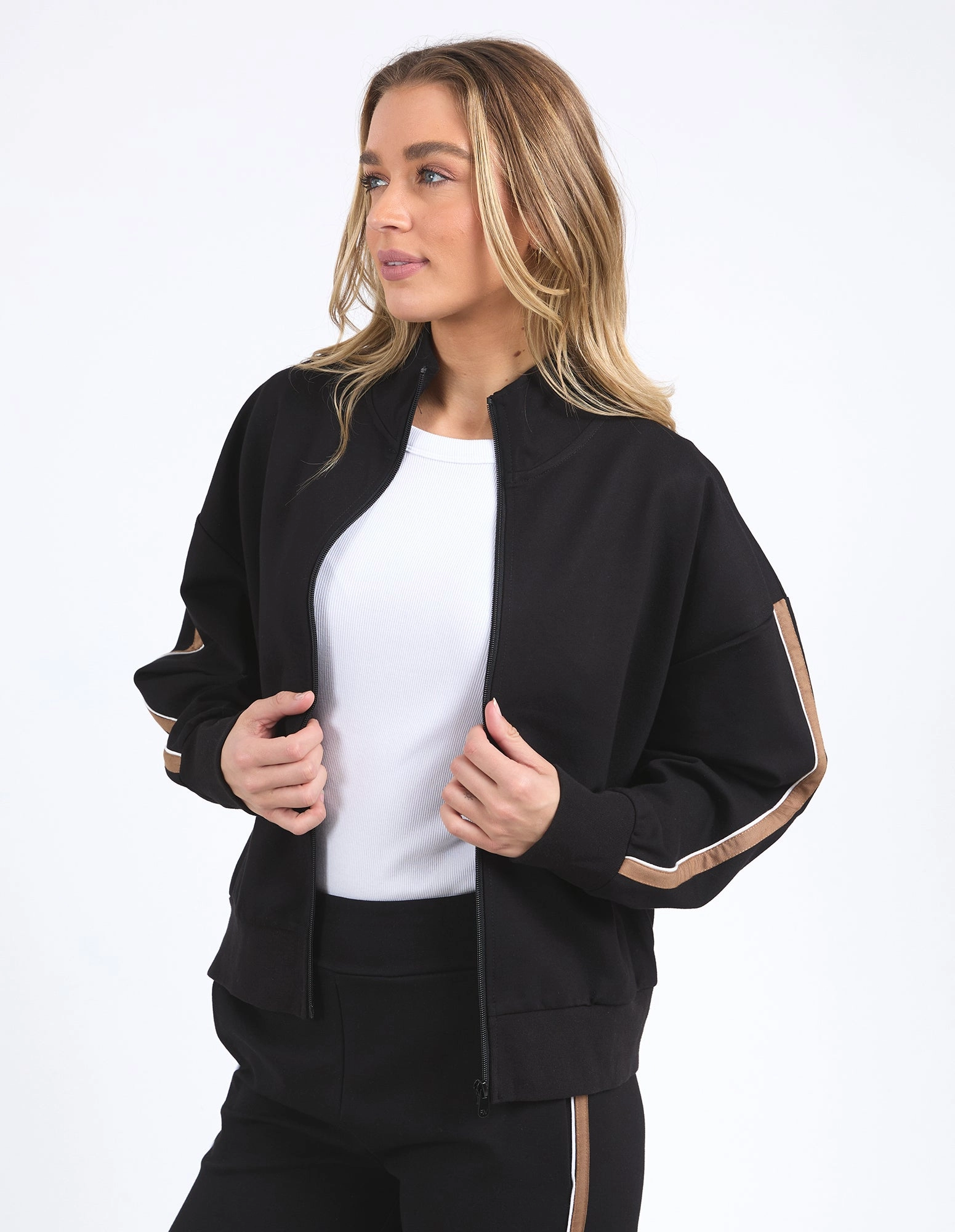 Foxwood London Zip Thru Jacket Black
