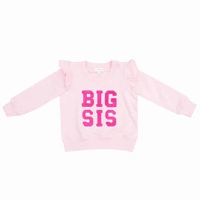 French Terry Sibling - Big Sis Ruffle Sweatshirt