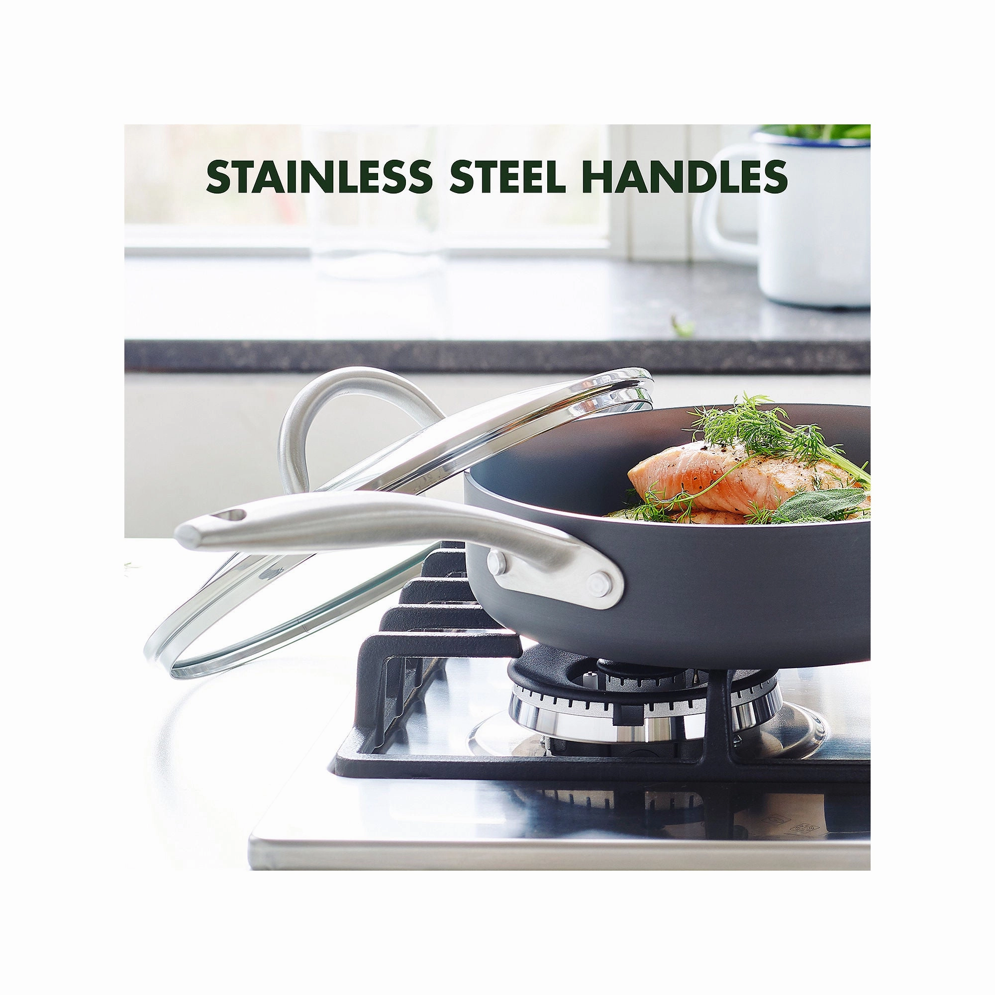 Green Pan Lima Ha Ceramic Nonstick 12-Pc. Cookare Set CW000545-004 - GRAY ONE SIZE