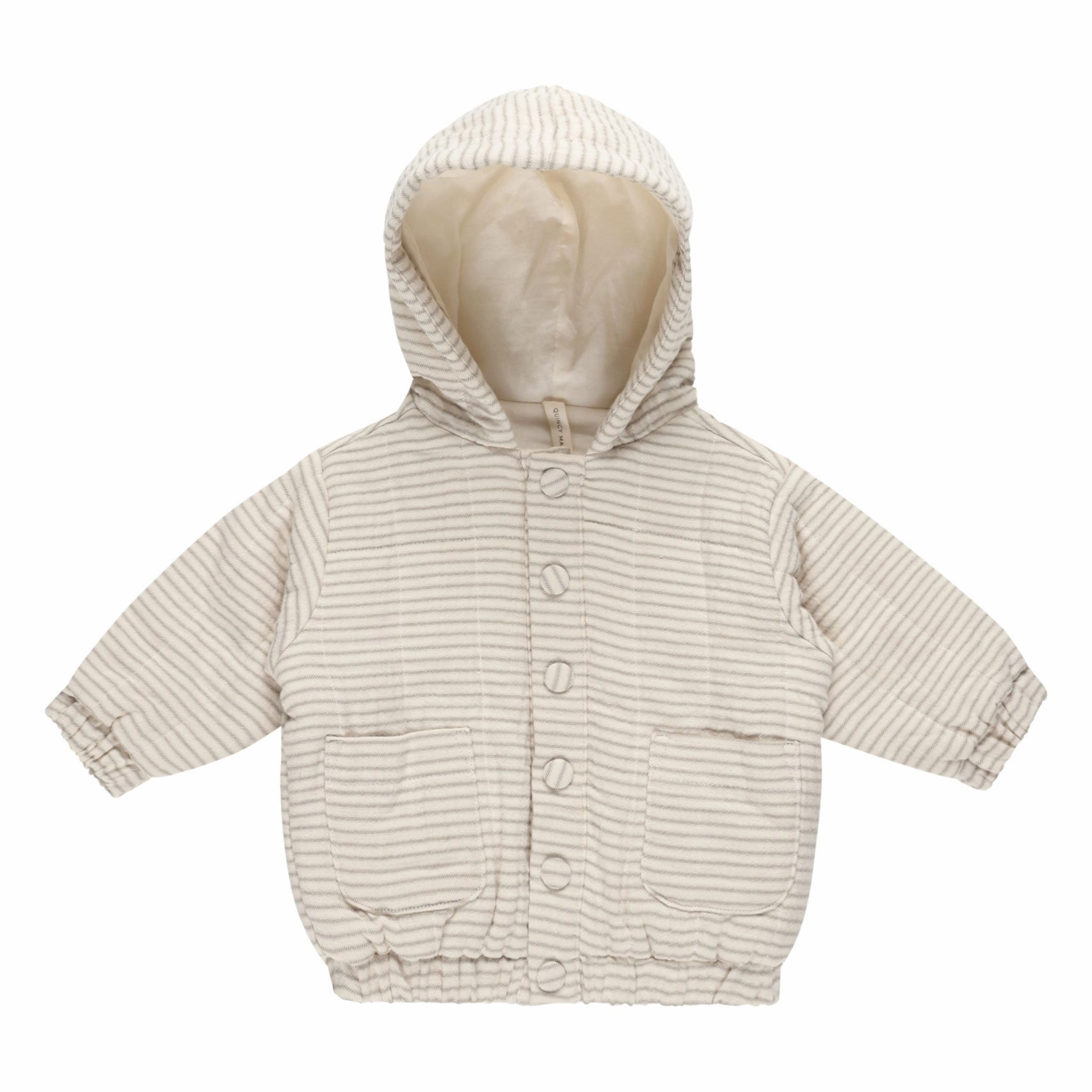 Hooded Woven Jacket - Basil Stripe - FINAL SALE