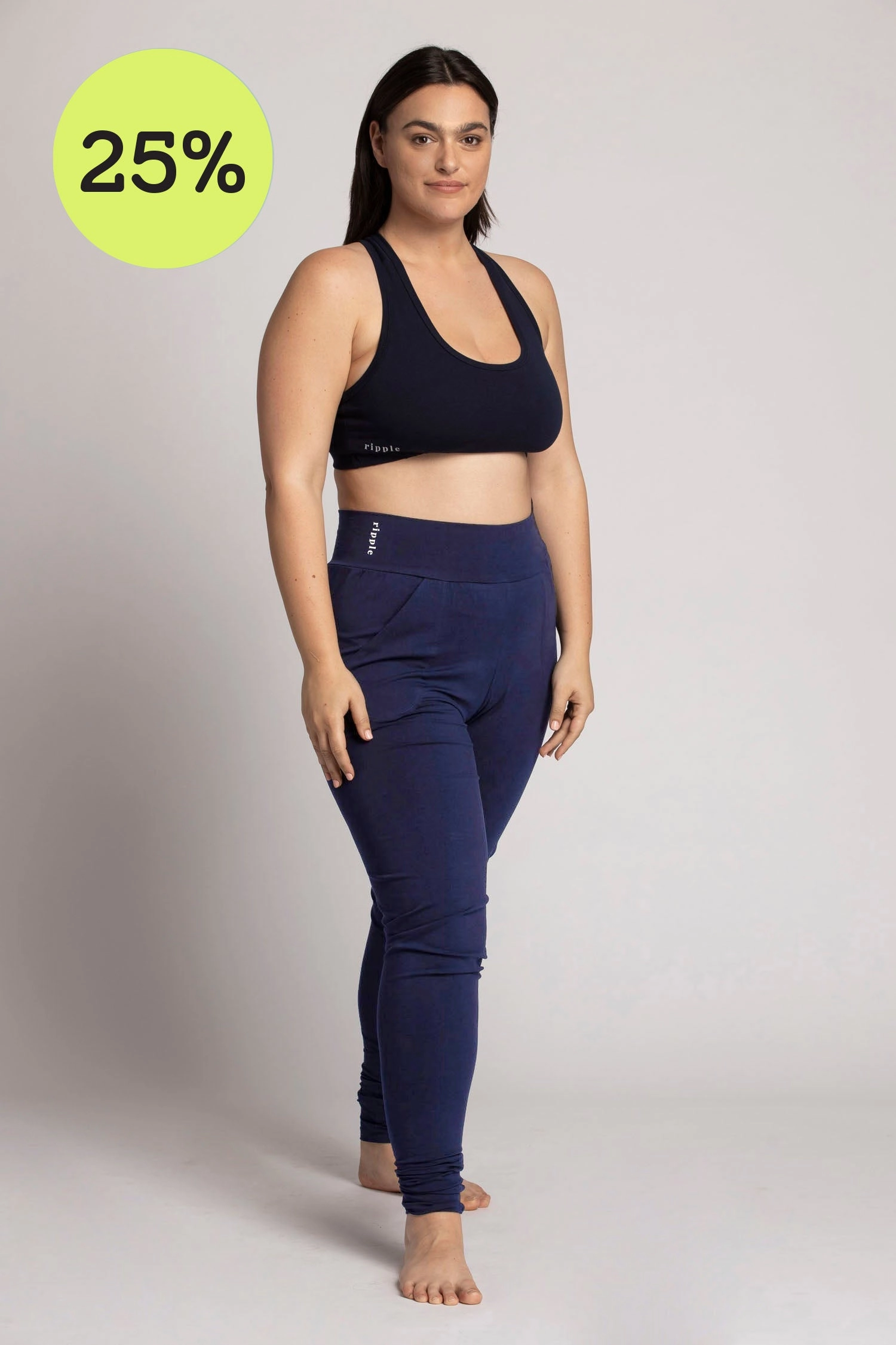 I'mPerfect Organic Cotton Extra Long Slouchy Pants 25%off