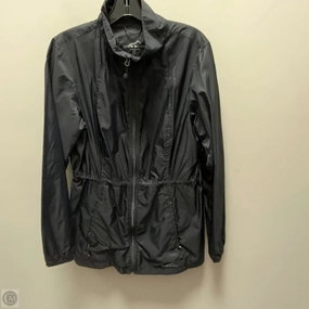Jacket Windbreaker By Eddie Bauer In Black, Size: M
