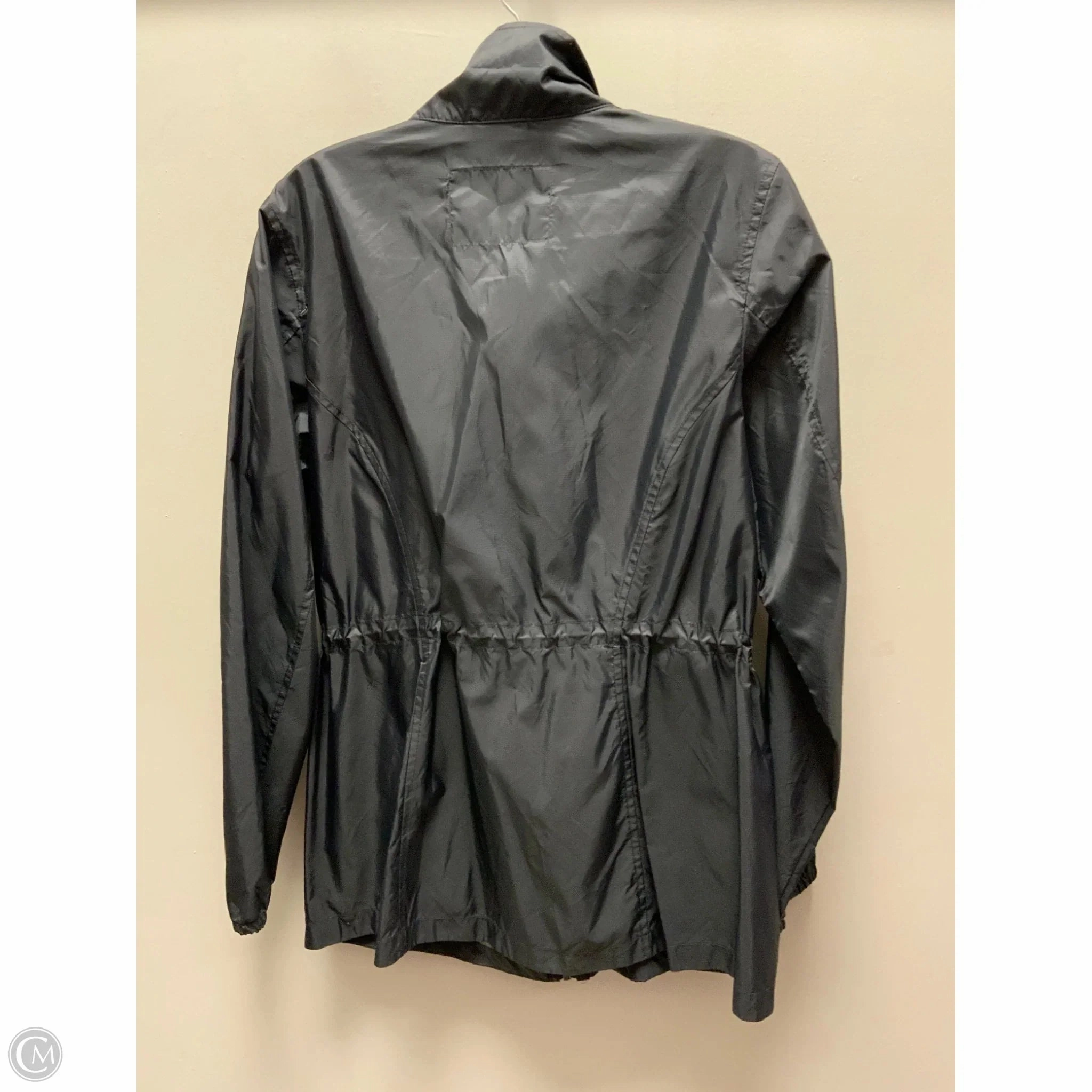 Jacket Windbreaker By Eddie Bauer In Black, Size: M