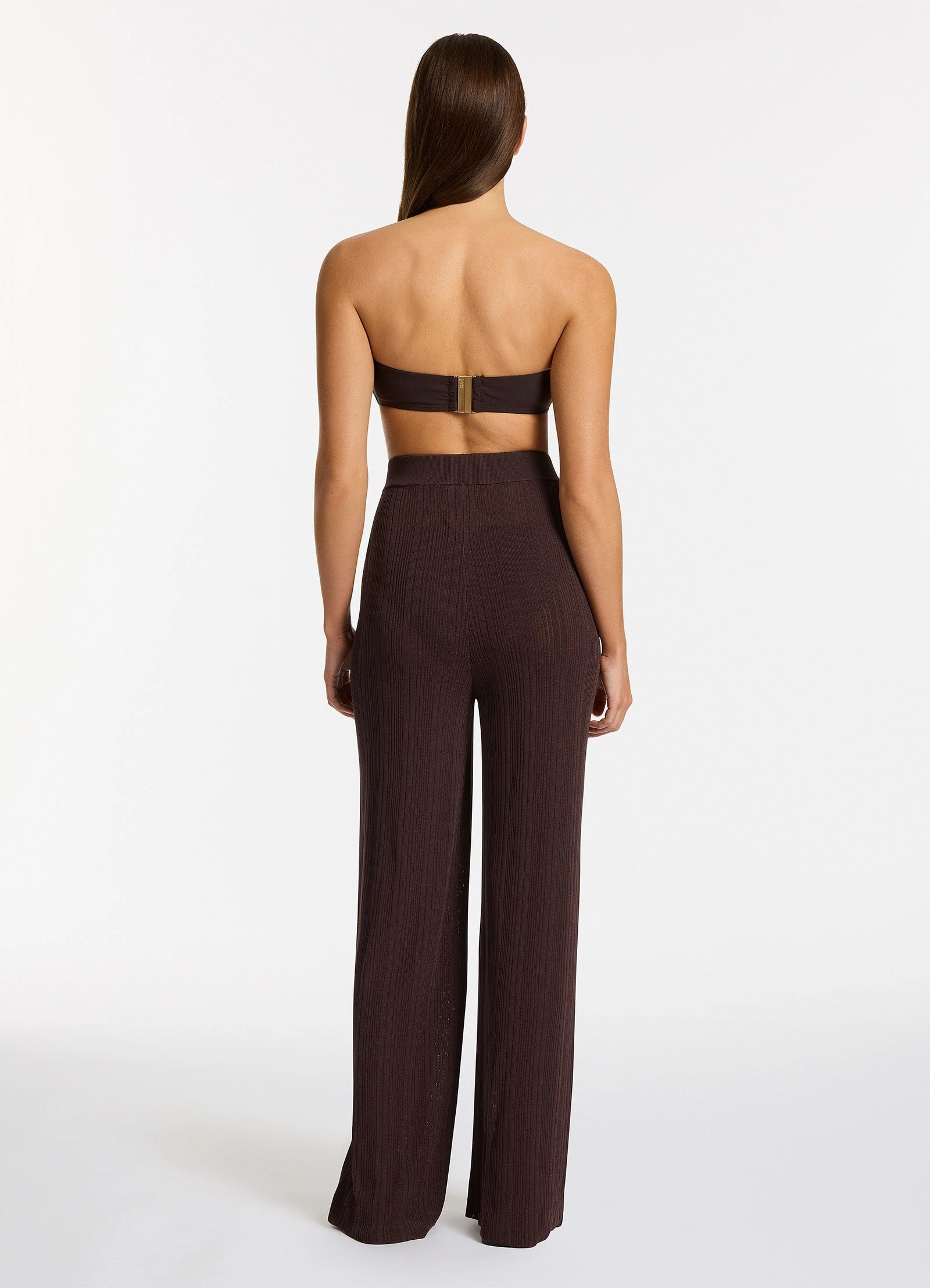 Jetset Wide Leg Pant - Chocolate