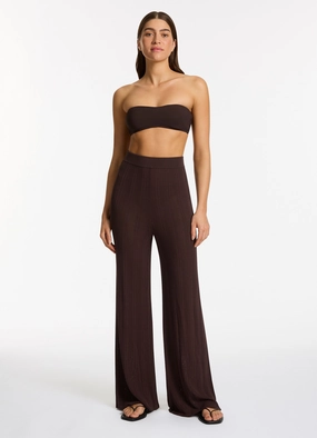 Jetset Wide Leg Pant - Chocolate