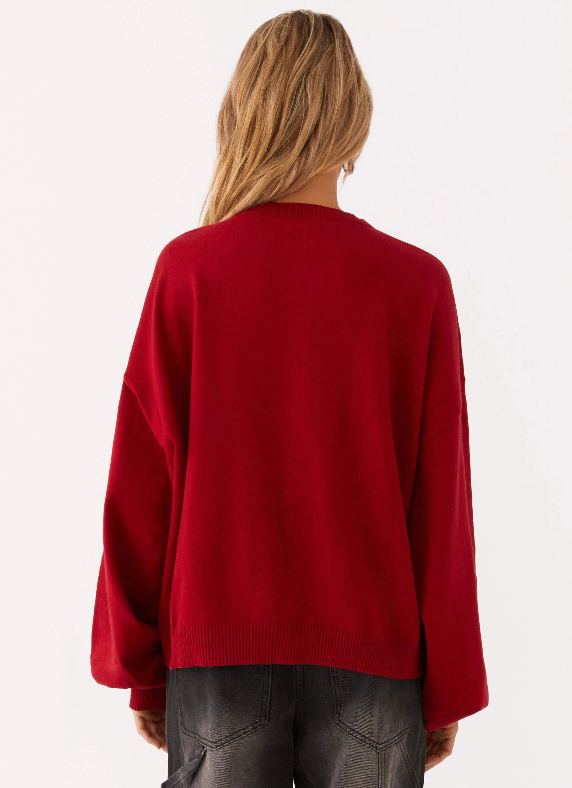 Joey Knit Cardigan - Wine