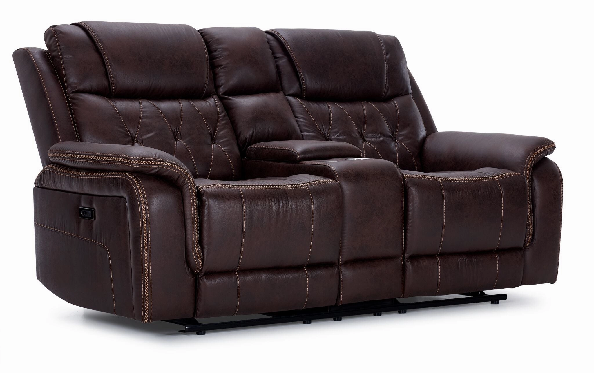 Laredo Power Reclining Sofa, Loveseat and Chair Set - Walnut