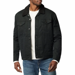 Levi Strauss Signature Men's Faux Shearling Trucker Jacket Raven M