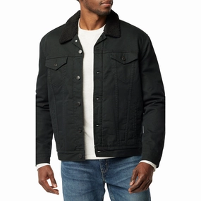 Levi Strauss Signature Men's Faux Shearling Trucker Jacket Raven M
