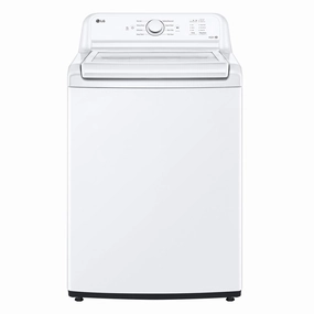 LG White Top Load Washer with Agitator and SlamProof® Glass Lid (4.8 Cu. Ft) -WT6105CW