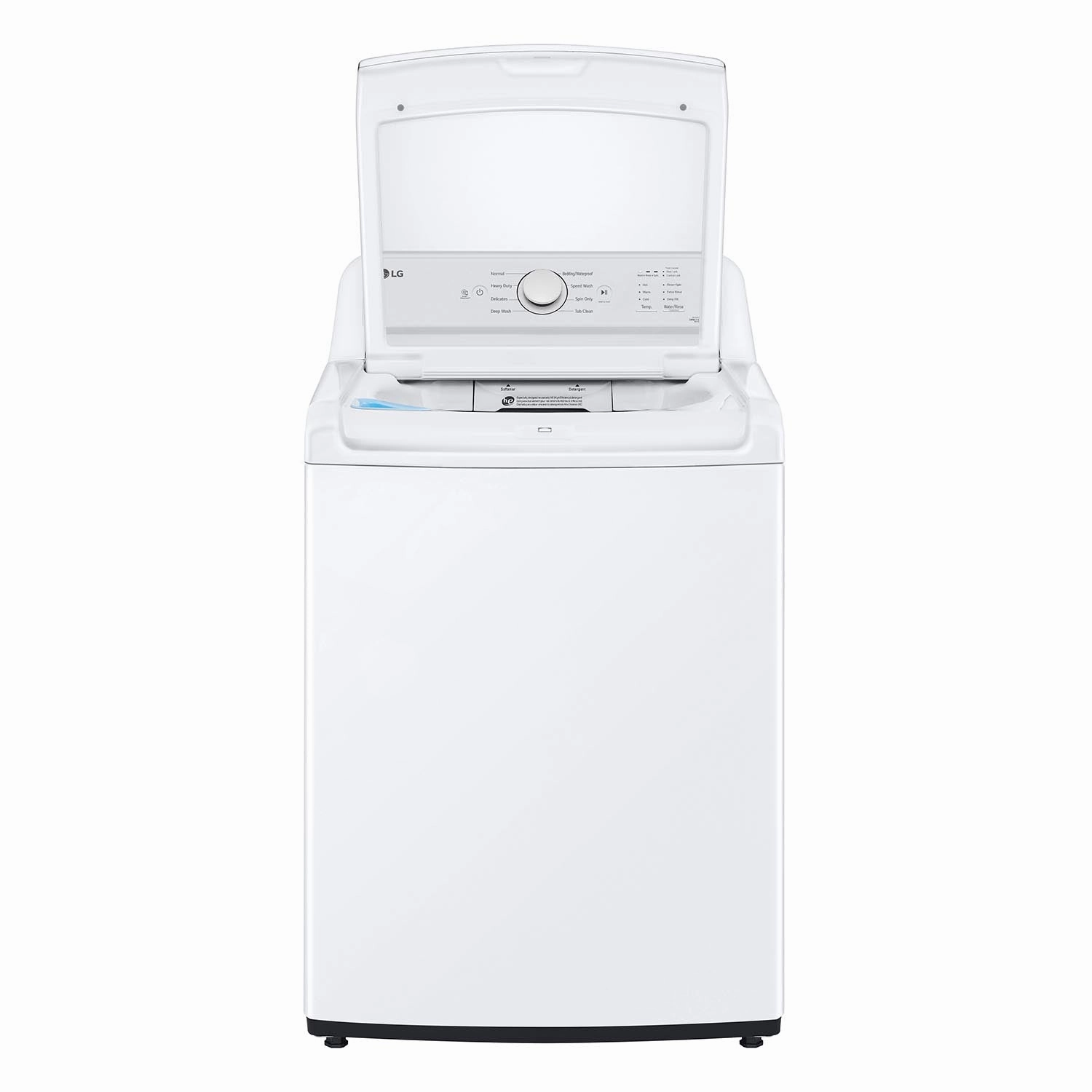 LG White Top Load Washer with Agitator and SlamProof® Glass Lid (4.8 Cu. Ft) -WT6105CW