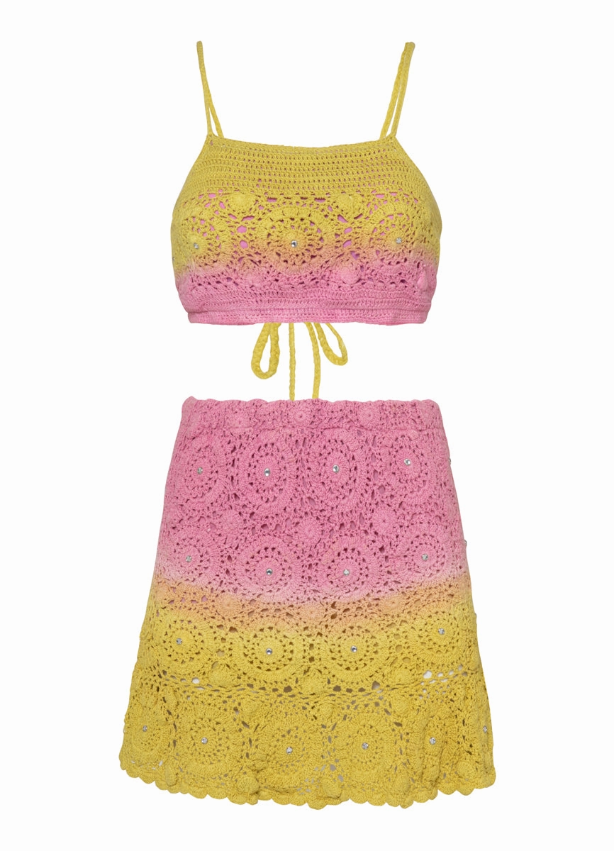 Maaji Rose Garden Crochet Short Skirt