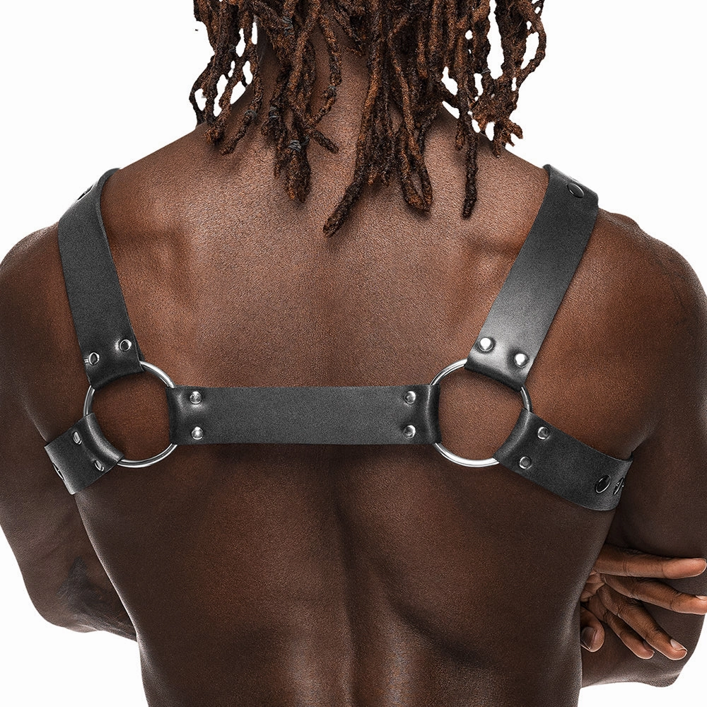 Male Power Virgo Criss-Cross Zipper Neoprene Chest Harness