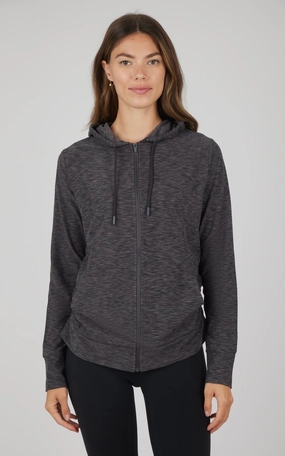Maternity Heathered Lux Full Zip Jacket