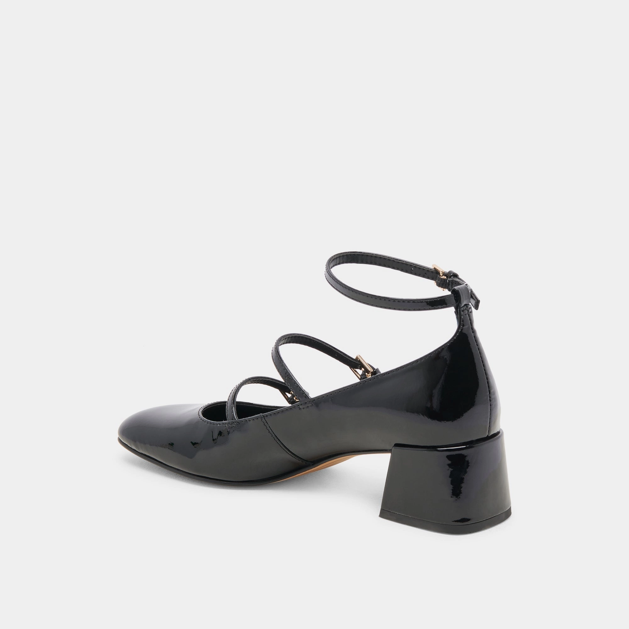 MEADOW HEELS MIDNIGHT PATENT LEATHER - re:vita