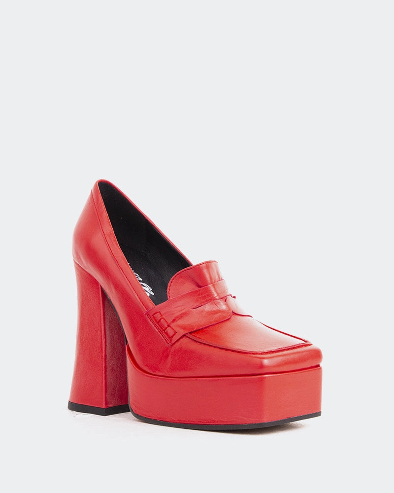 Mestina Red Leather