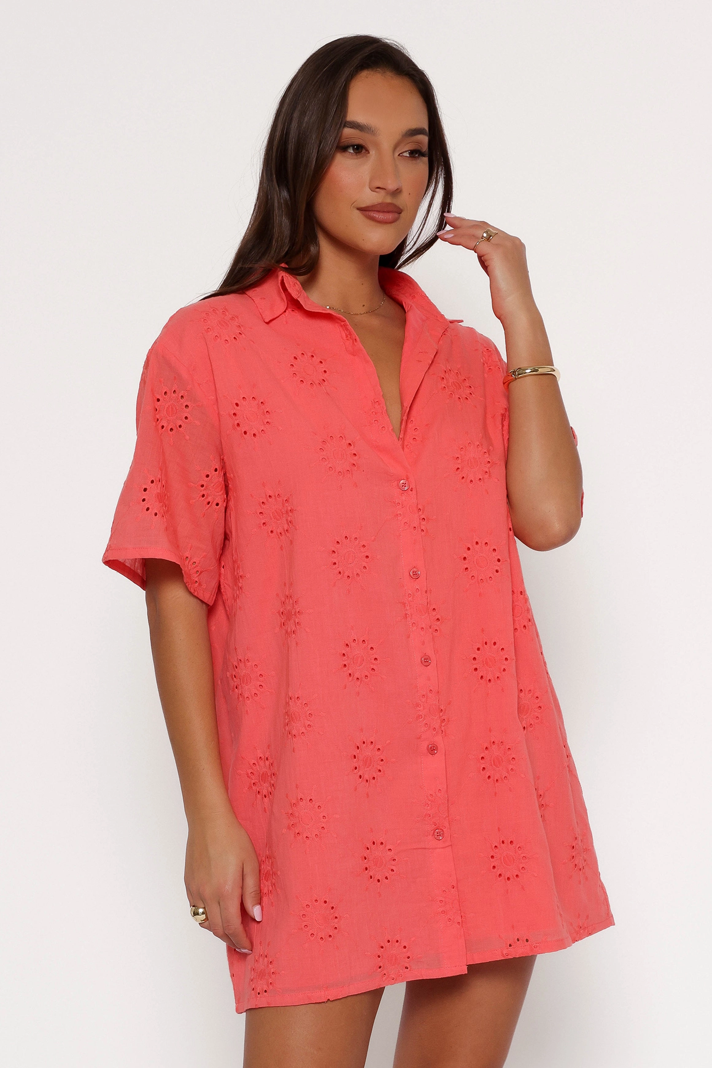 Norah Mini Dress - Coral