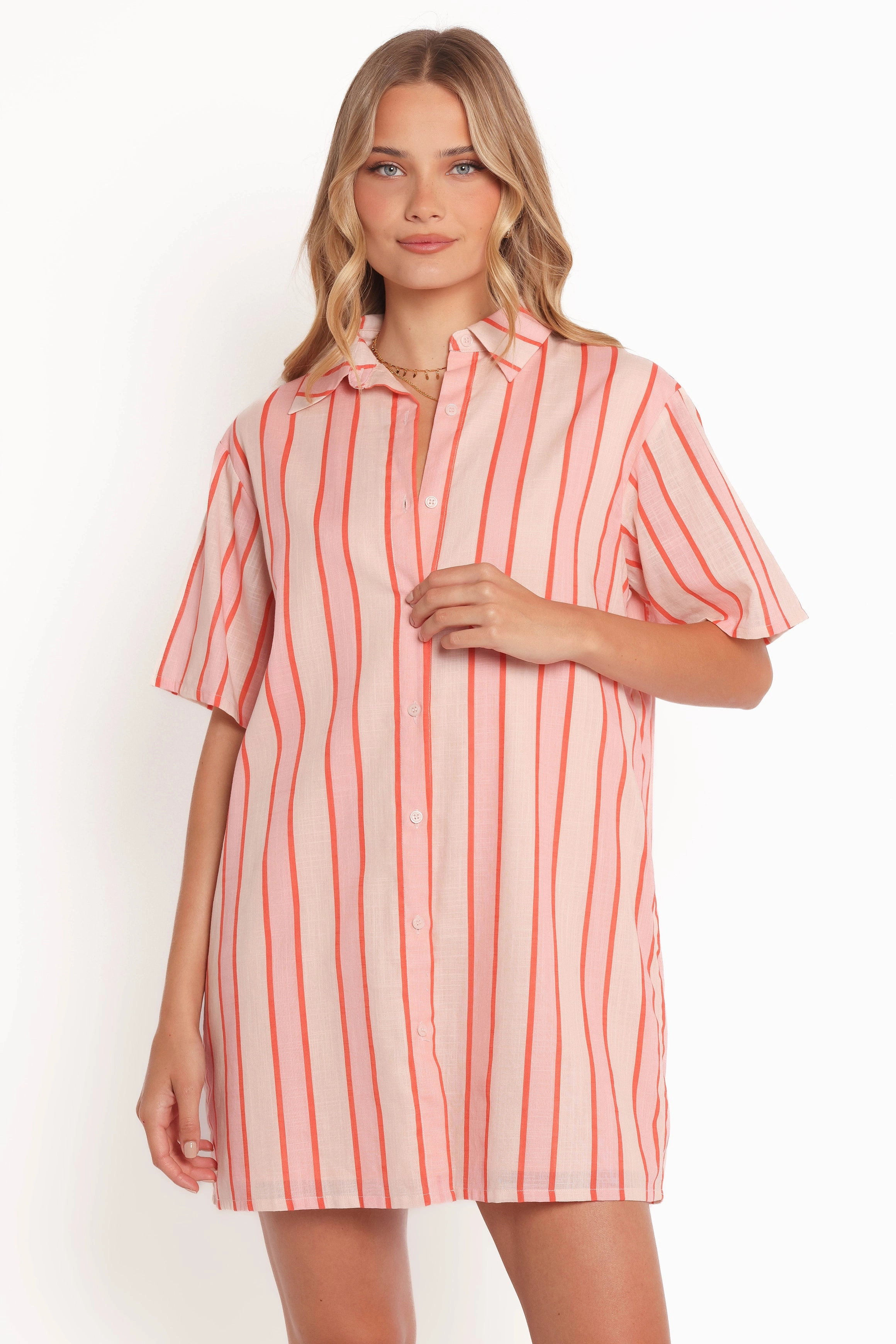 Norah Mini Dress - Pink Stripe