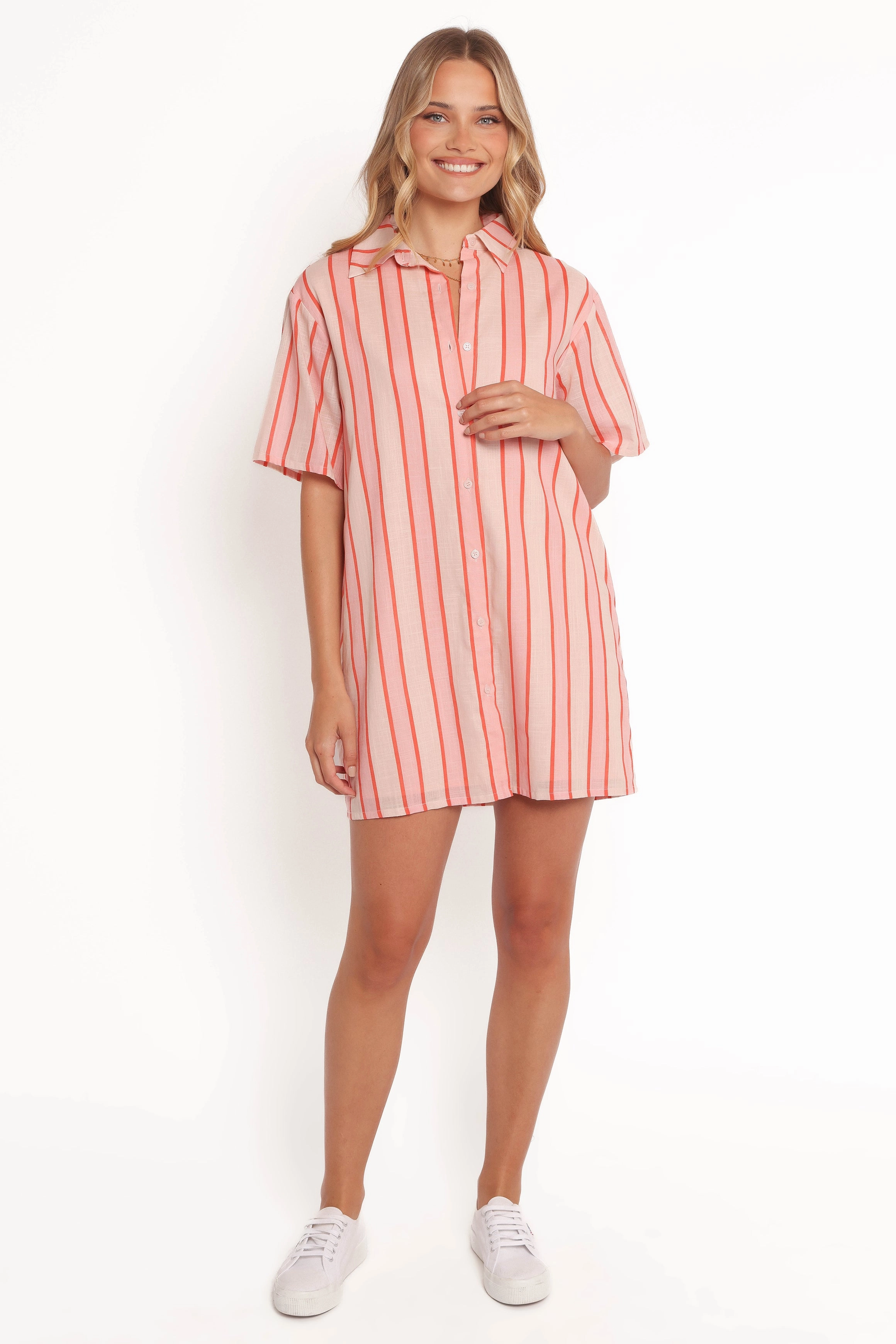 Norah Mini Dress - Pink Stripe
