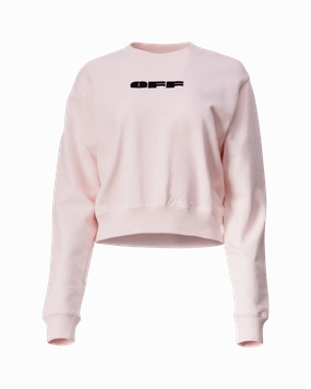 OFF Bold Flock Cropped Sweatshirt