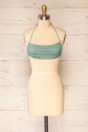 Parczew | Bandeau Style Polka Dot Bikini Top