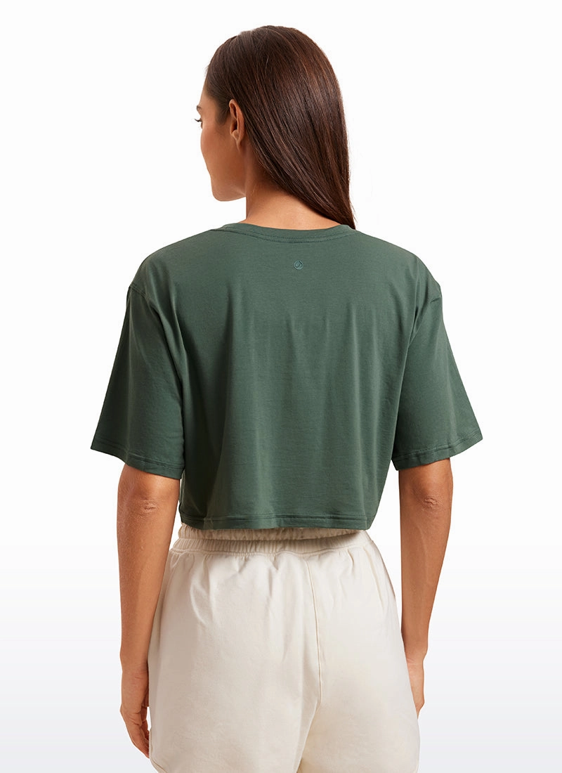 Pima Cotton Short Sleeves Cropped