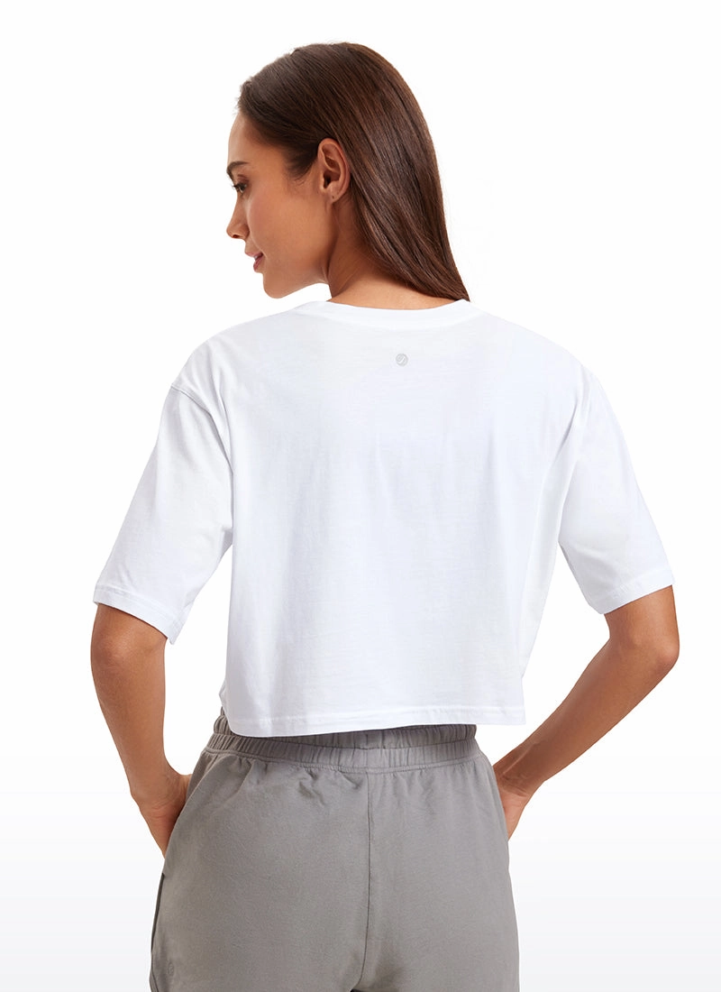 Pima Cotton Short Sleeves Cropped