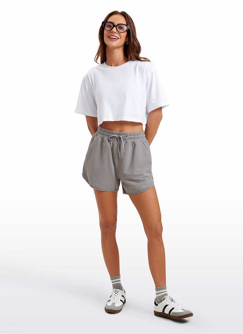 Pima Cotton Short Sleeves Cropped