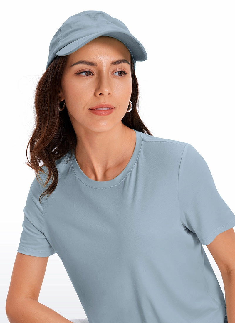 Pima Cotton Short Sleeves Round Neck