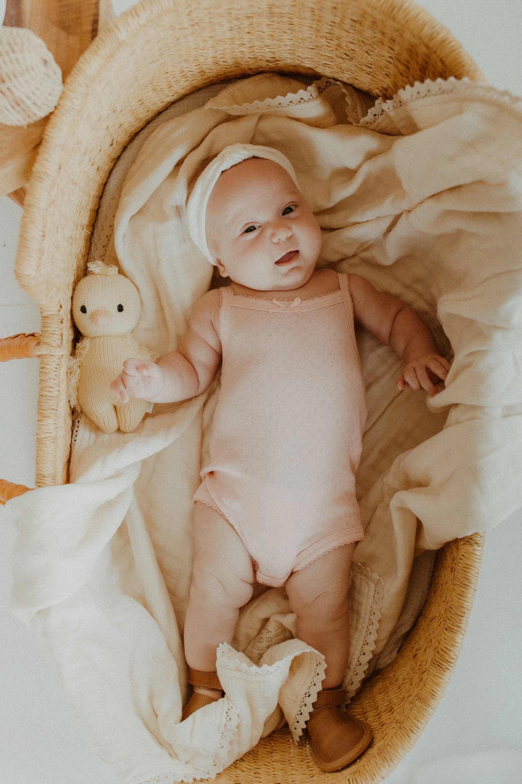 Pink Bow Pointelle Tank Bodysuit