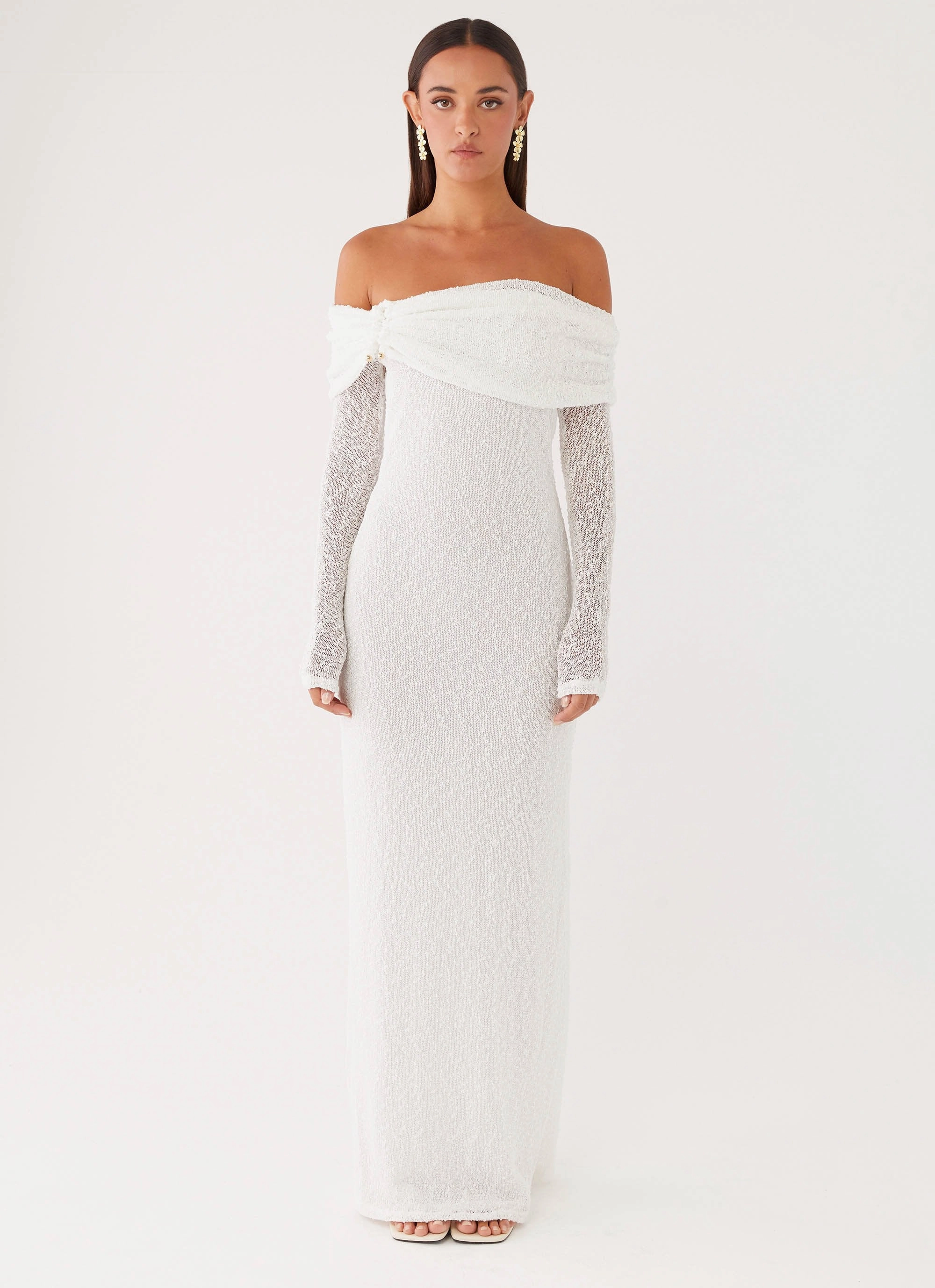 Pollyanna Knit Hardware Maxi Dress - Ivory