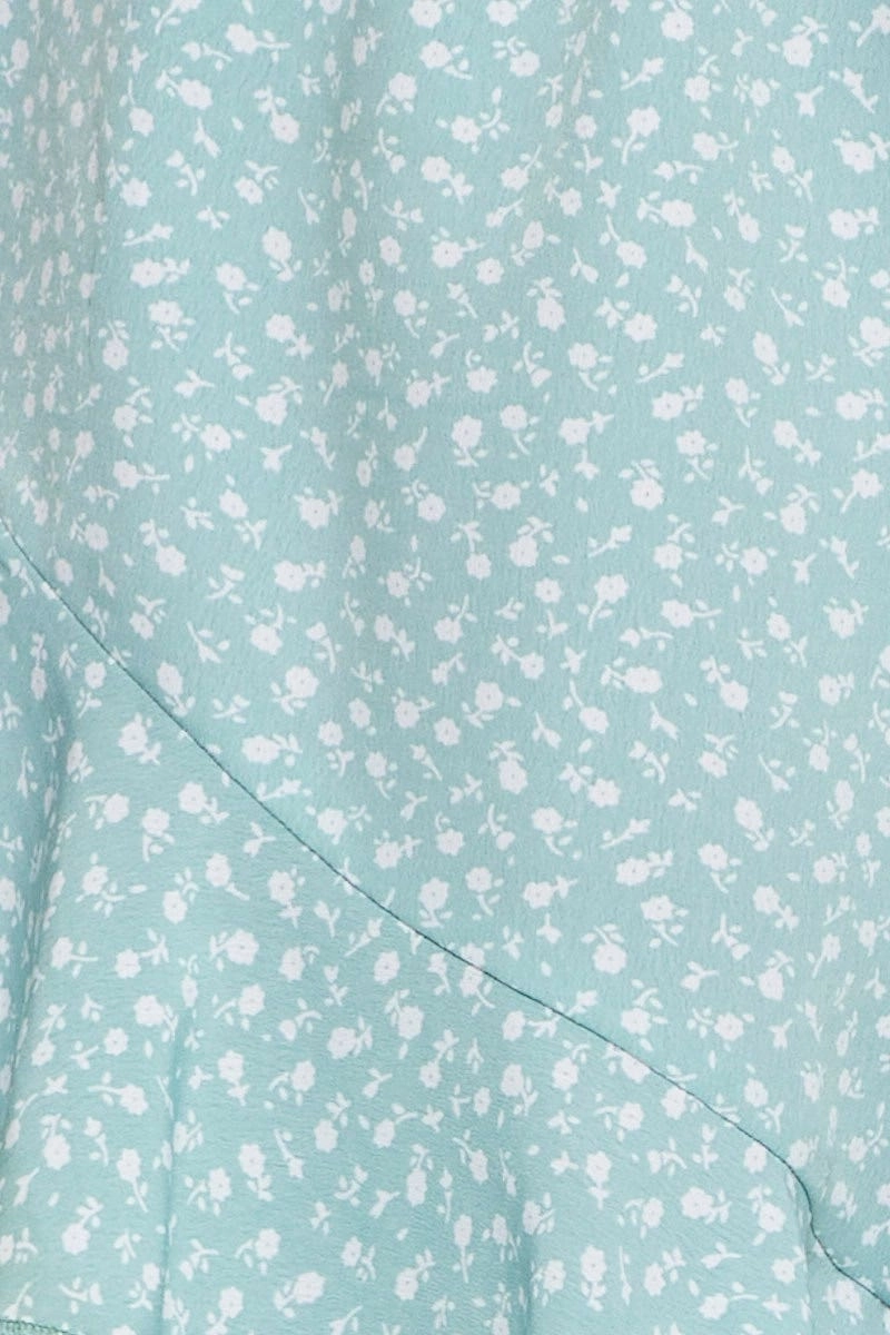Print Shorts Ruffle Hem