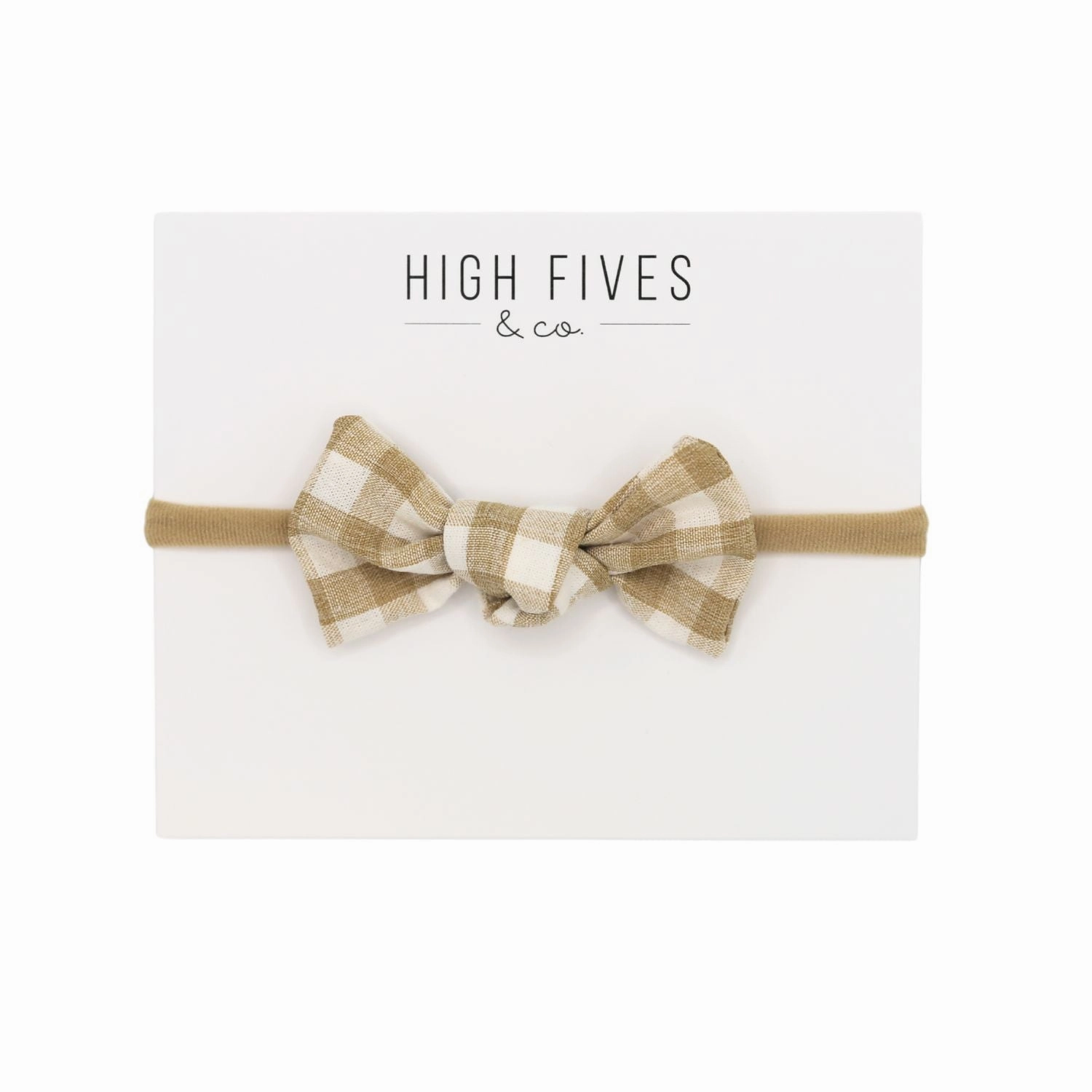 Printed Linen Knot Bow Nylon Headband