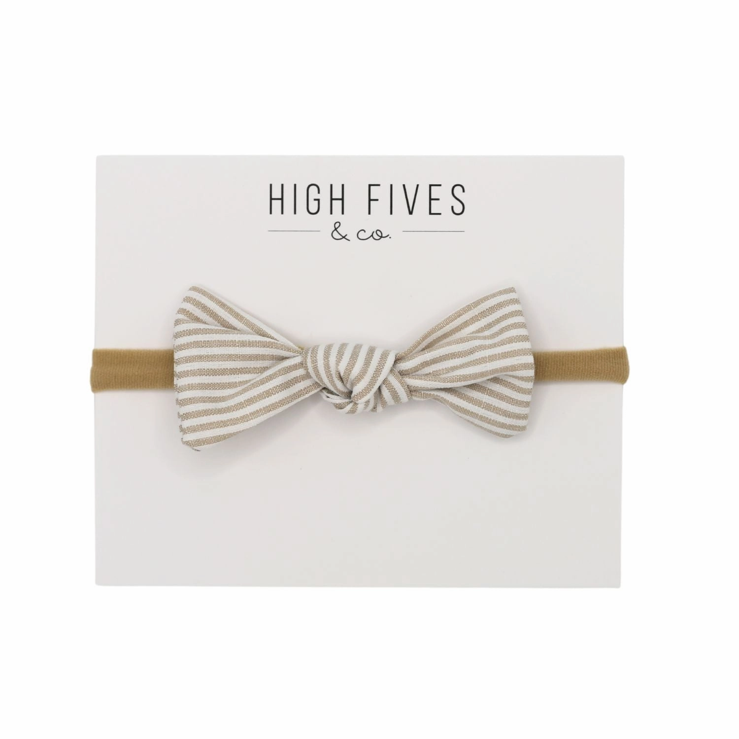 Printed Linen Knot Bow Nylon Headband