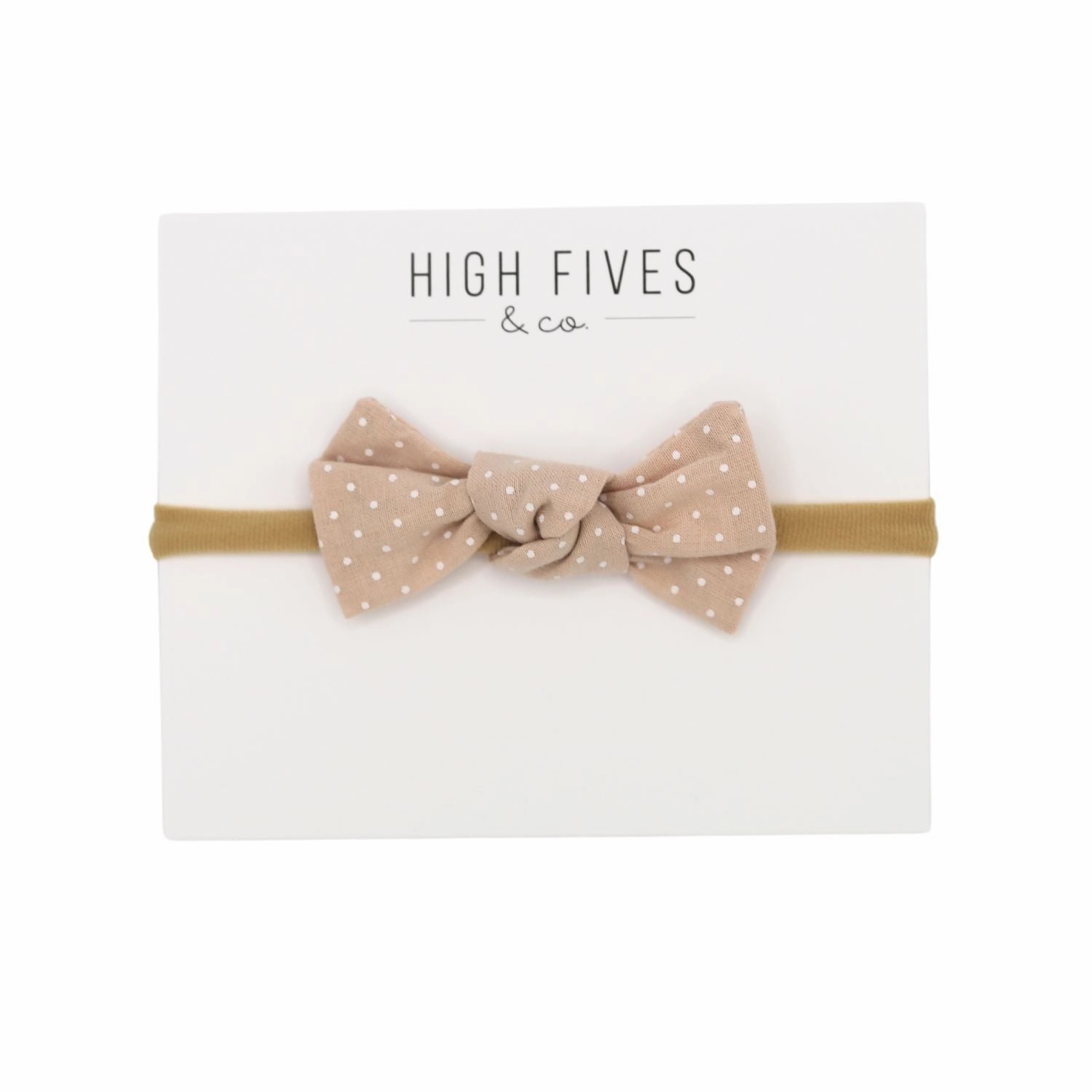 Printed Linen Knot Bow Nylon Headband
