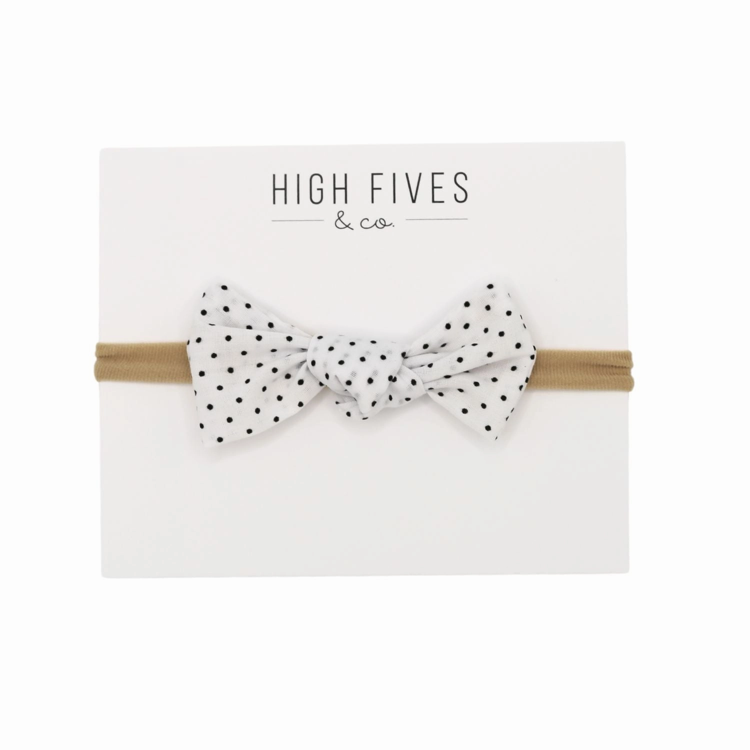Printed Linen Knot Bow Nylon Headband