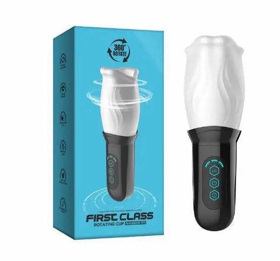 Quusvik Masturbator Cup for Men - Rotating & Vibrating Glans Stimulation