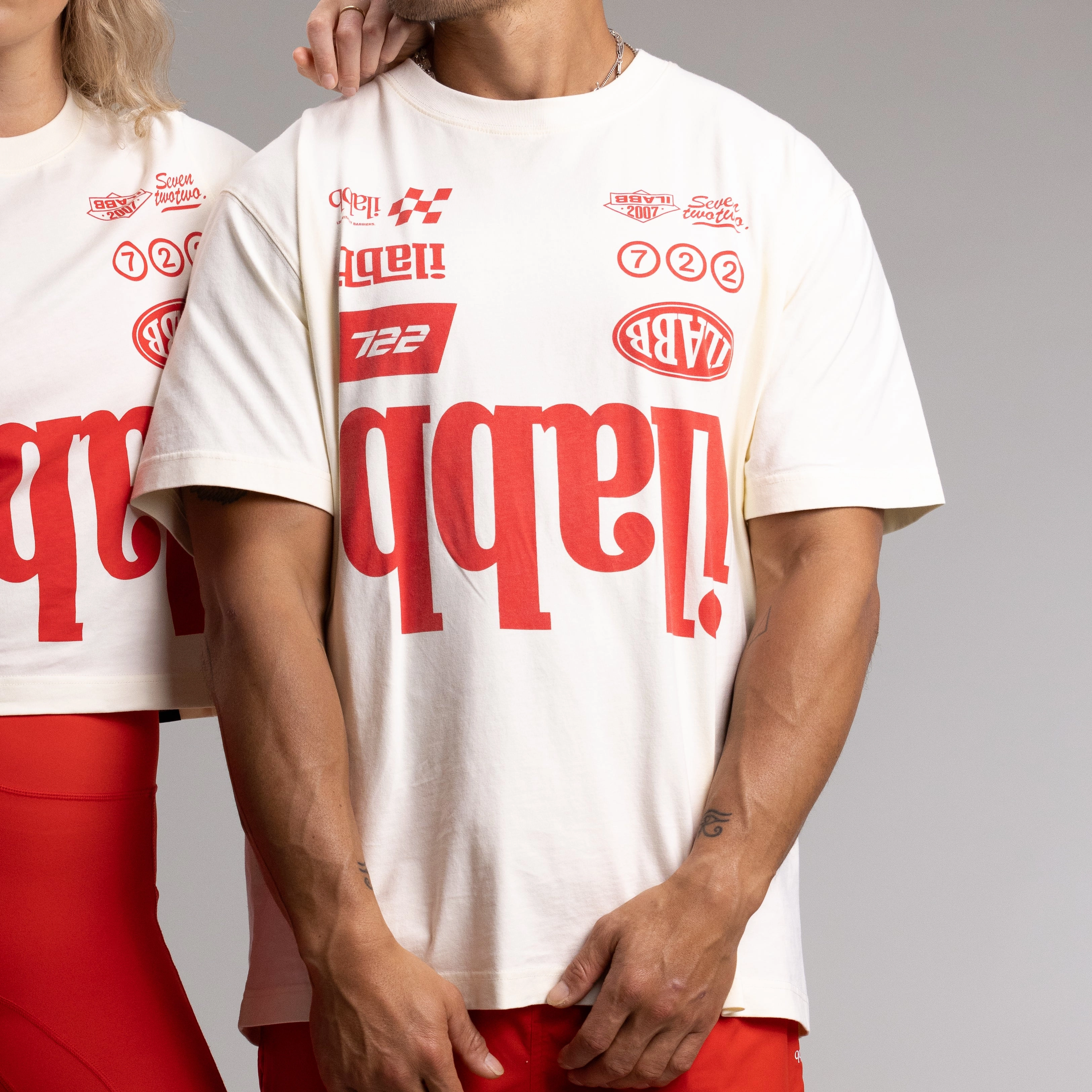 Race 2.0 Cut Block Tee Unisex WASHED MIST