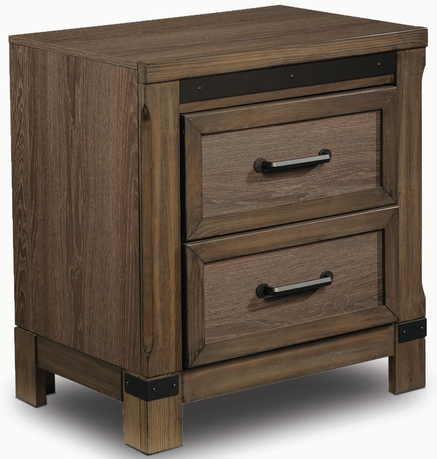 Rossco 5-Piece King Storage Bedroom Package - Rustic Oak