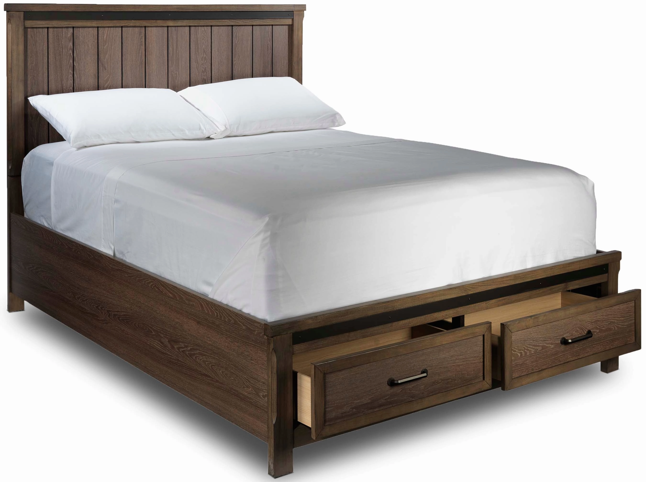Rossco 5-Piece Queen Storage Bedroom Package - Rustic Oak
