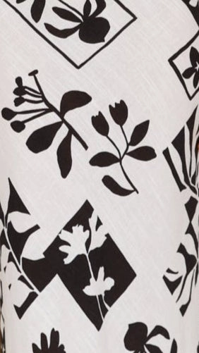 Samaya Pants - White/Black Print