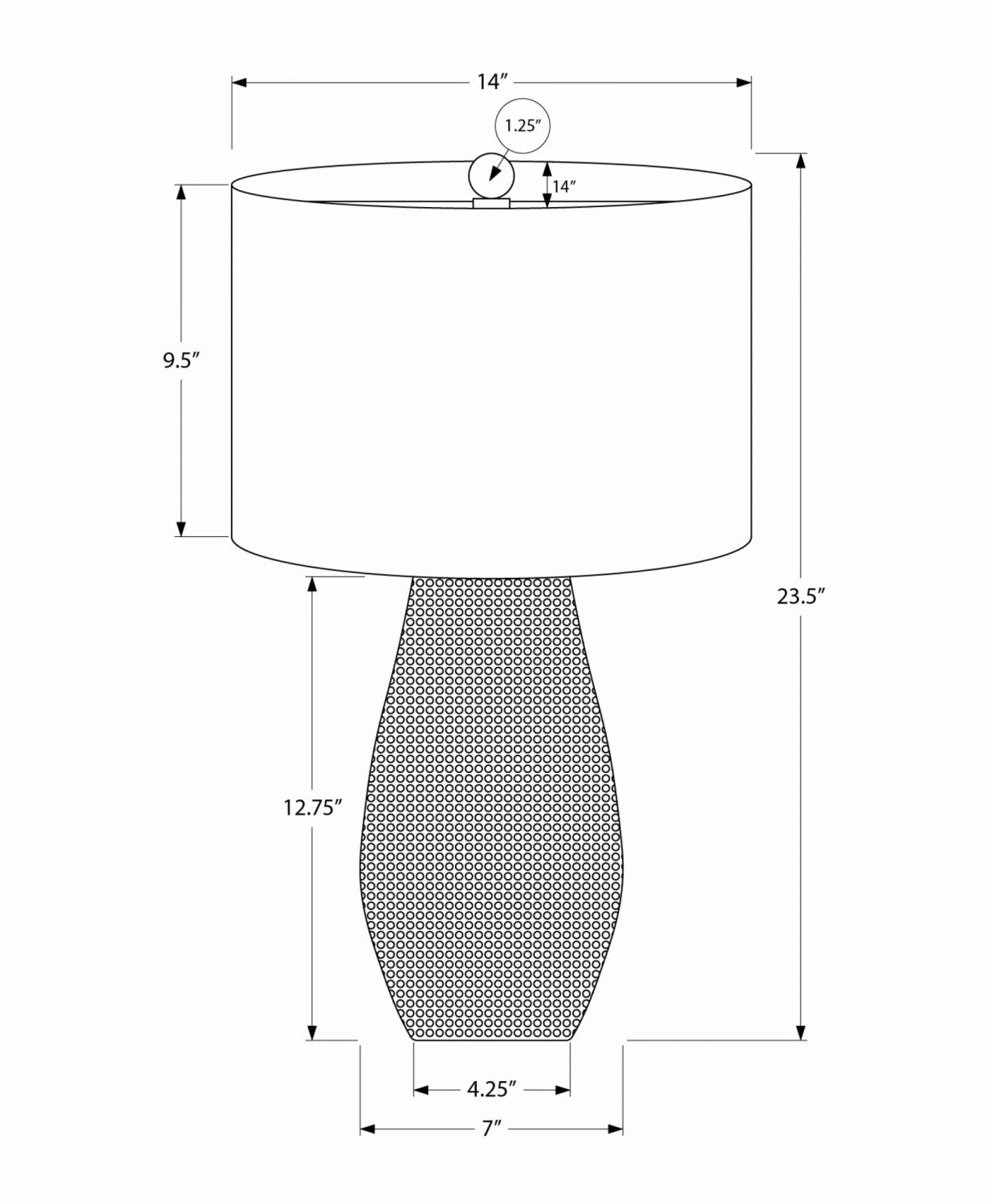 Savoy Table Lamp - Grey