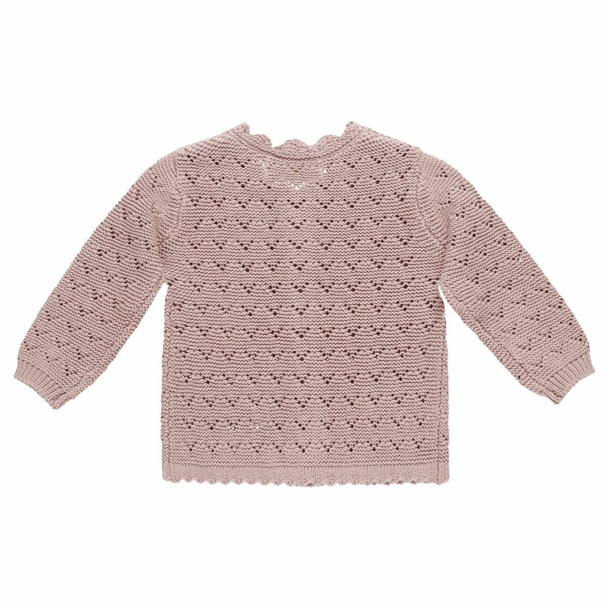 Scalloped Cardigan - Mauve - FINAL SALE